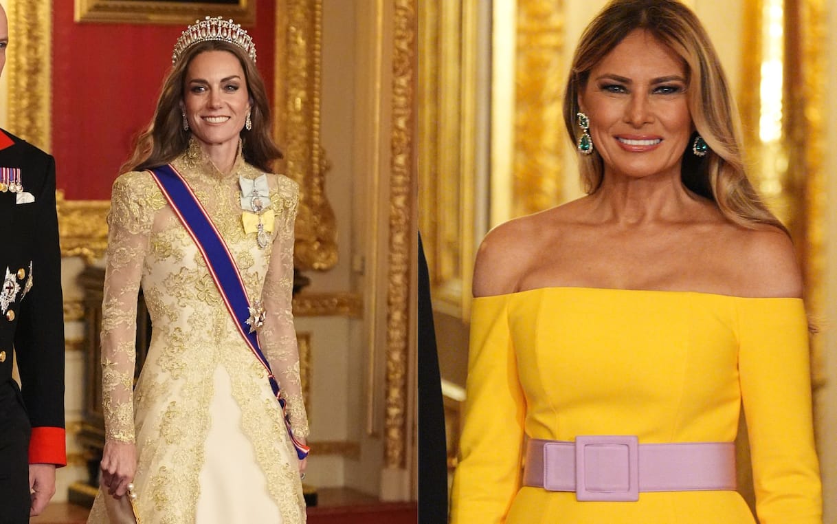 I Trump in visita di Stato a Londra, i look della First Lady Melania e di Kate Middleton. FOTO