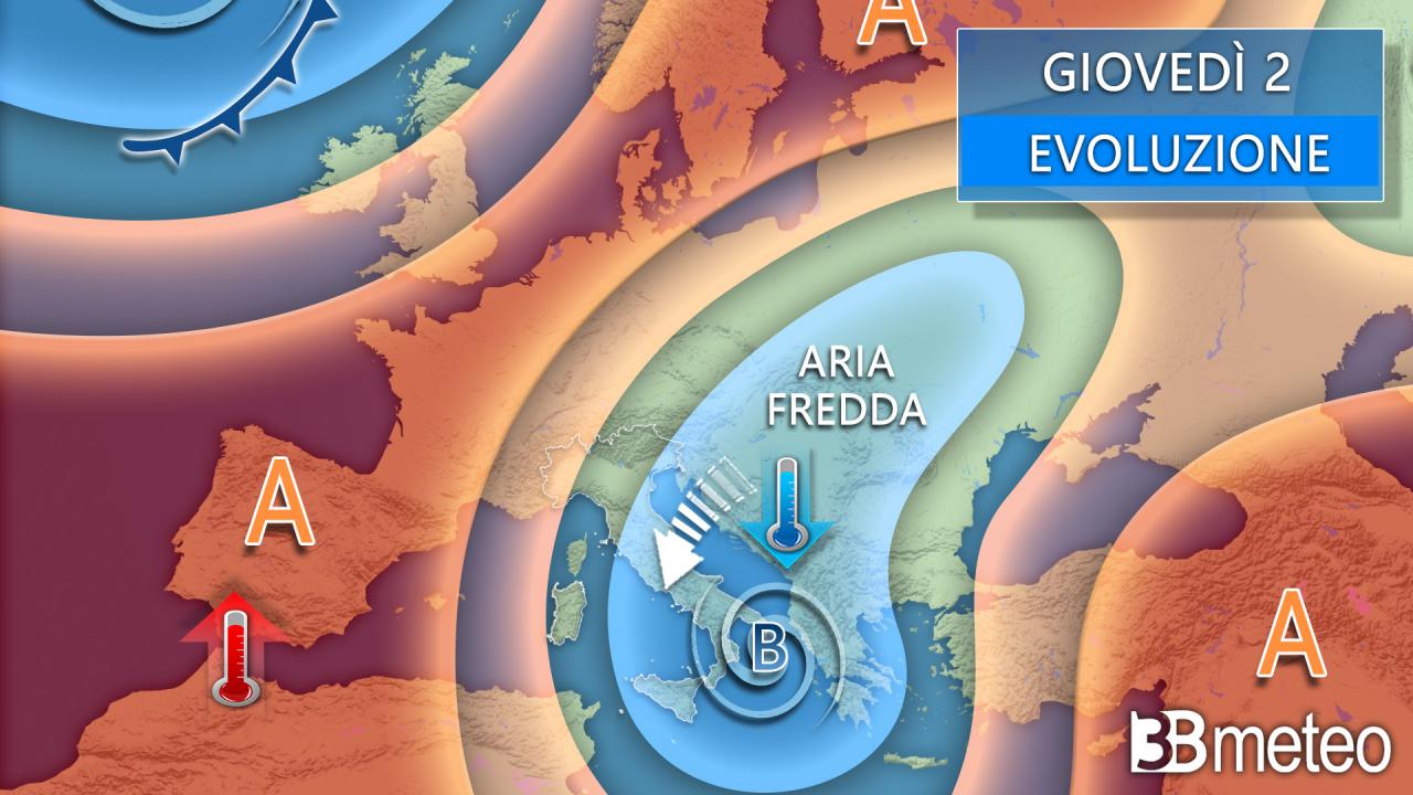 Meteo giovedì 2 ottobre