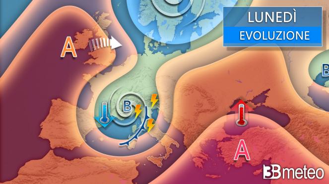 Meteo lunedì