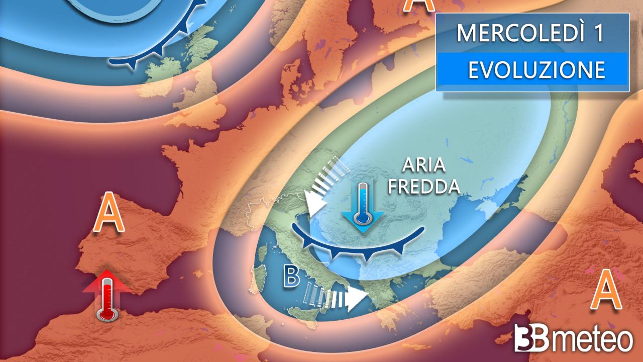 Meteo mercoledì 1 ottobre