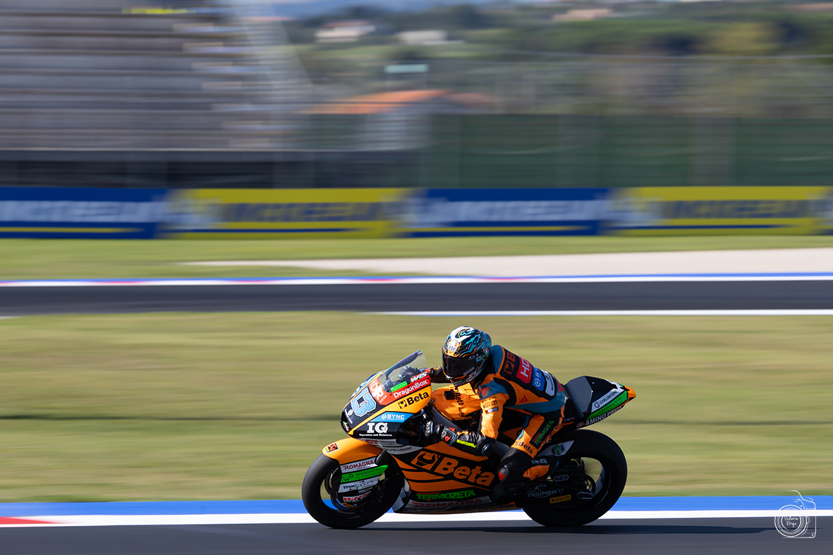Moto2, Vietti in testa anche nelle FP2 di Misano. Terzo Arbolino