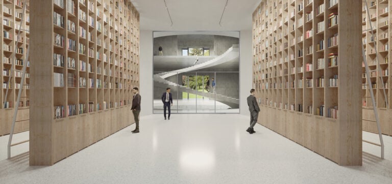National Museum of Uzbekistan library, Render by Atelier Brückner, Courtesy of Uzbekistan Art and Culture Development Foundation