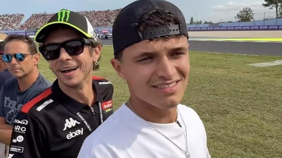 Lando Norris protagonista a Misano: ospite speciale della MotoGP con Valentino Rossi - Formula 1