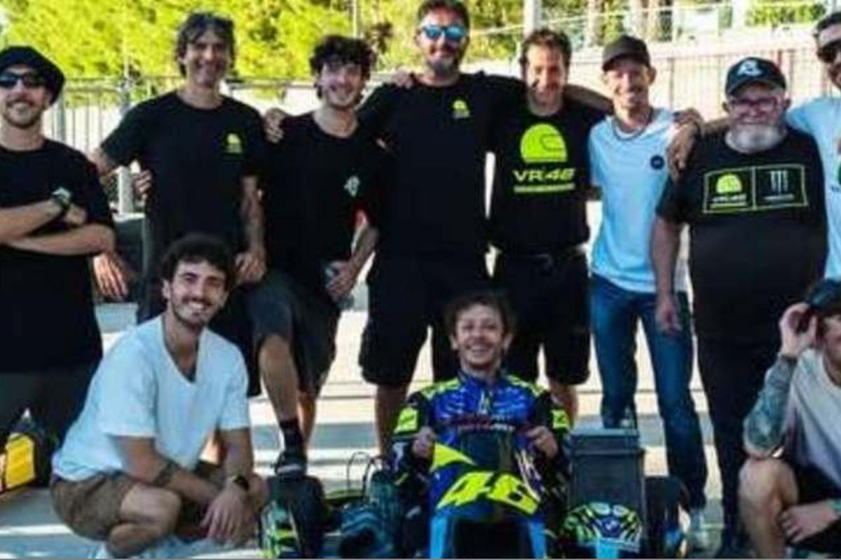 Valentino Rossi in pista a Corridonia
