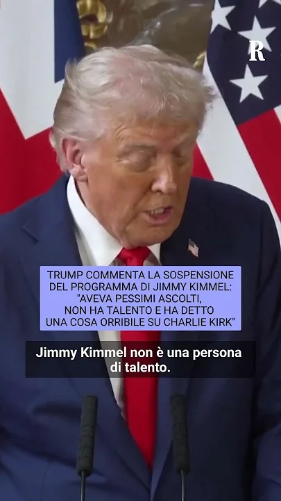 Trump sul licenziamento di Jimmy Kimmel: "Ha detto cose orribili su Charlie Kirk" - YouTube