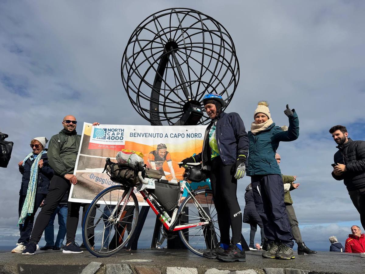 Da Rovereto a Capo Nord in bici per ricordare la moglie: l'impresa di Sabatelli