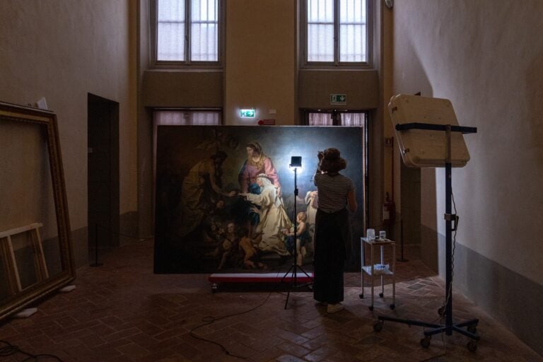 Restauro a vista del %22Matrimonio mistico di Santa Caterina de' Ricci%22 di Pierre Subleyras © Gallerie degli Uffizi