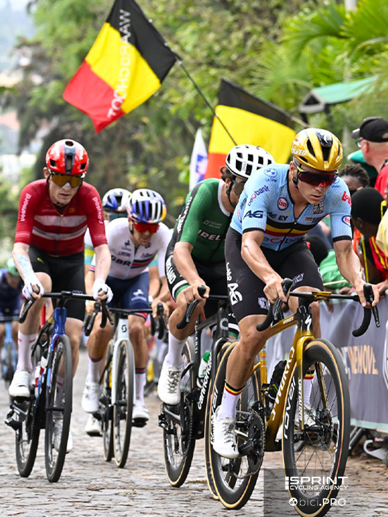 Campionati del mondo 2025, Kigali, Remco Evenepoel con BEn Healj e atias Skjelmose
