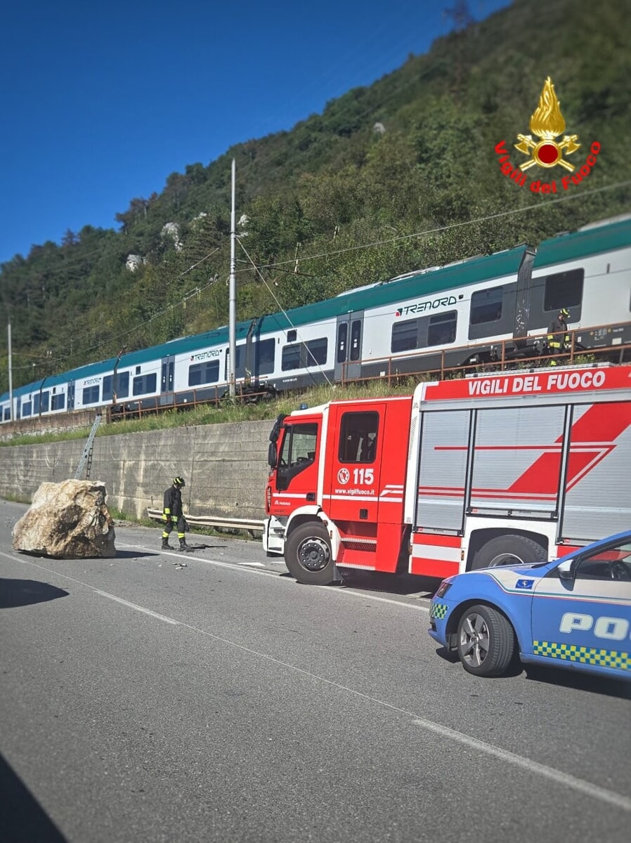 sasso strada statale 36 mandello abbadia 28 settembre 2025