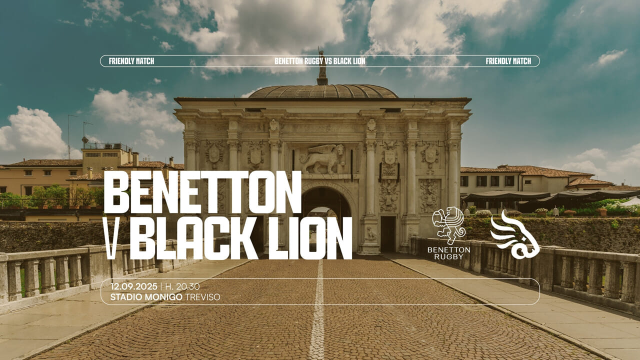 L'amichevole tra Benetton Rugby e Black Lion in streaming su BenTV