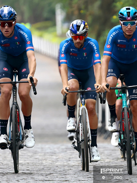 Campionati del mondo, Kigali 2025, Marco Frigo, Matteo Sobrero, Fausto Masnada in allenamento