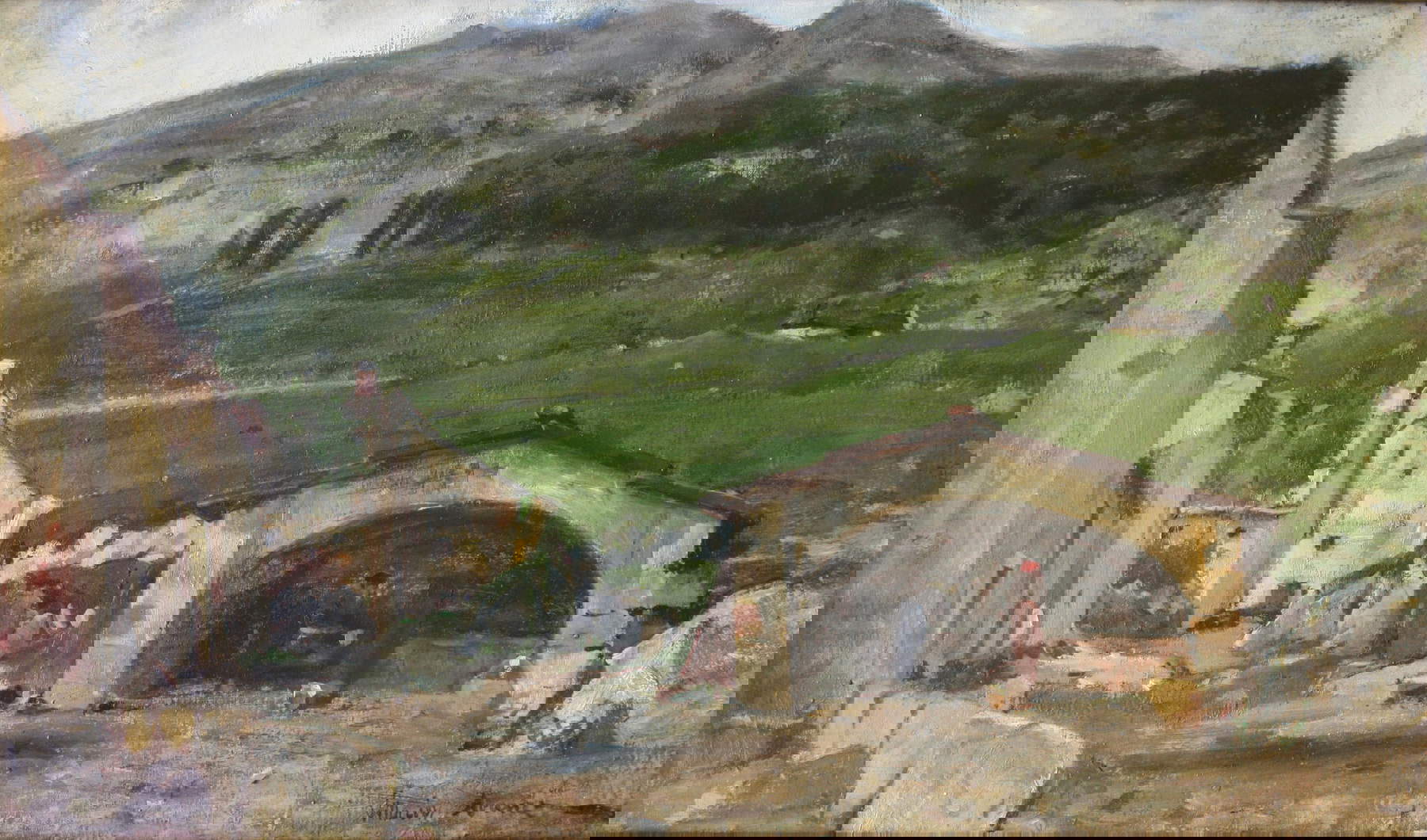Vittorio Avanzi, Il lavatoio di Campofontana (1895 circa; olio su tela; Collezione privata)