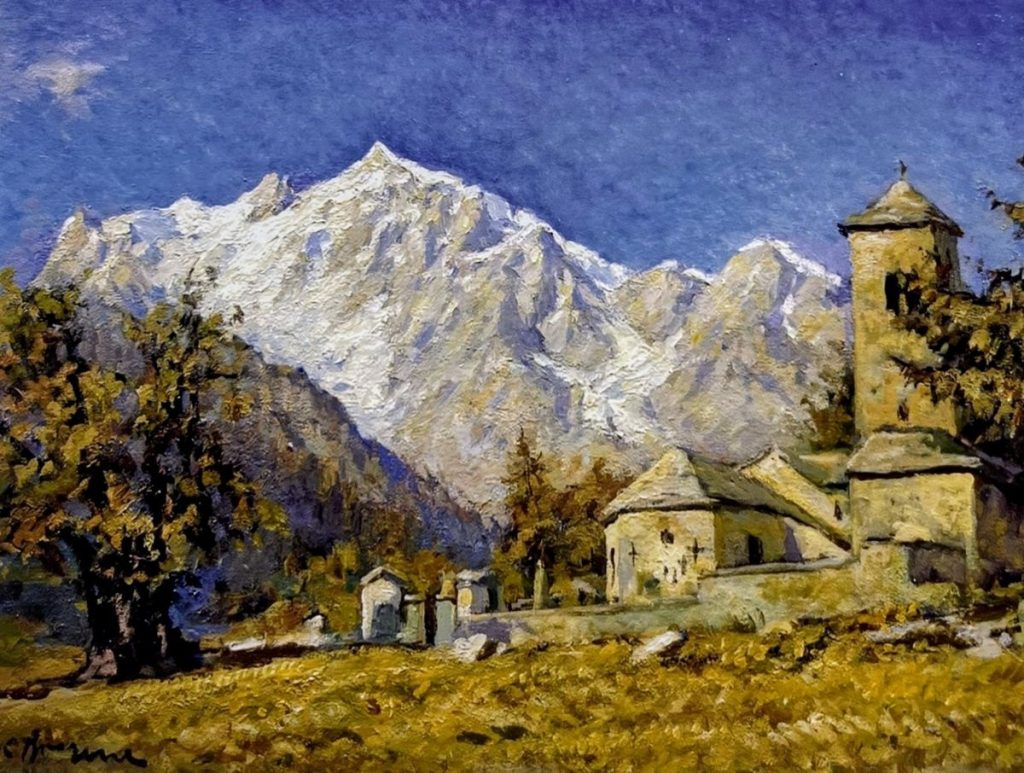 Carlo Bossone. Tiglio, Chiesa vecchia a Macugnaga e Monte Rosa