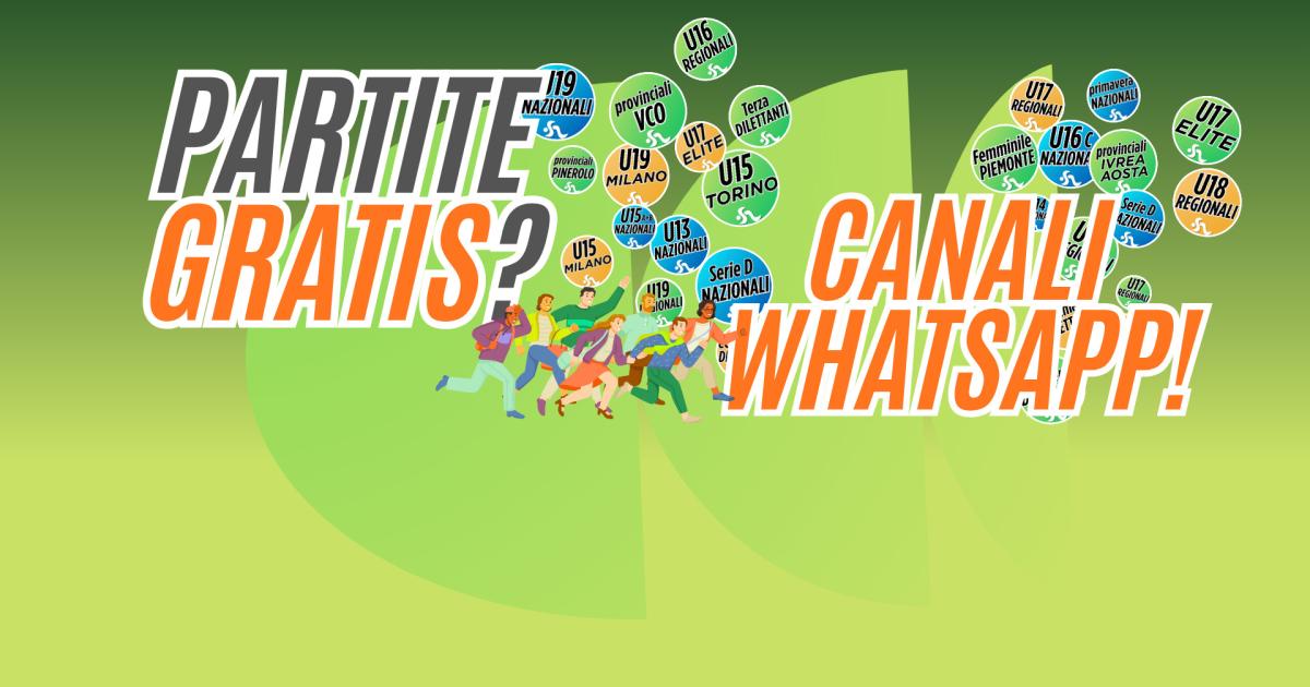 Canali WhatsApp: per tutti gli iscritti le partite sono gratis
