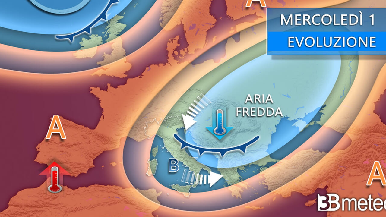 freddo fuori stagione in arrivo, neve in montagna e temperature a picco