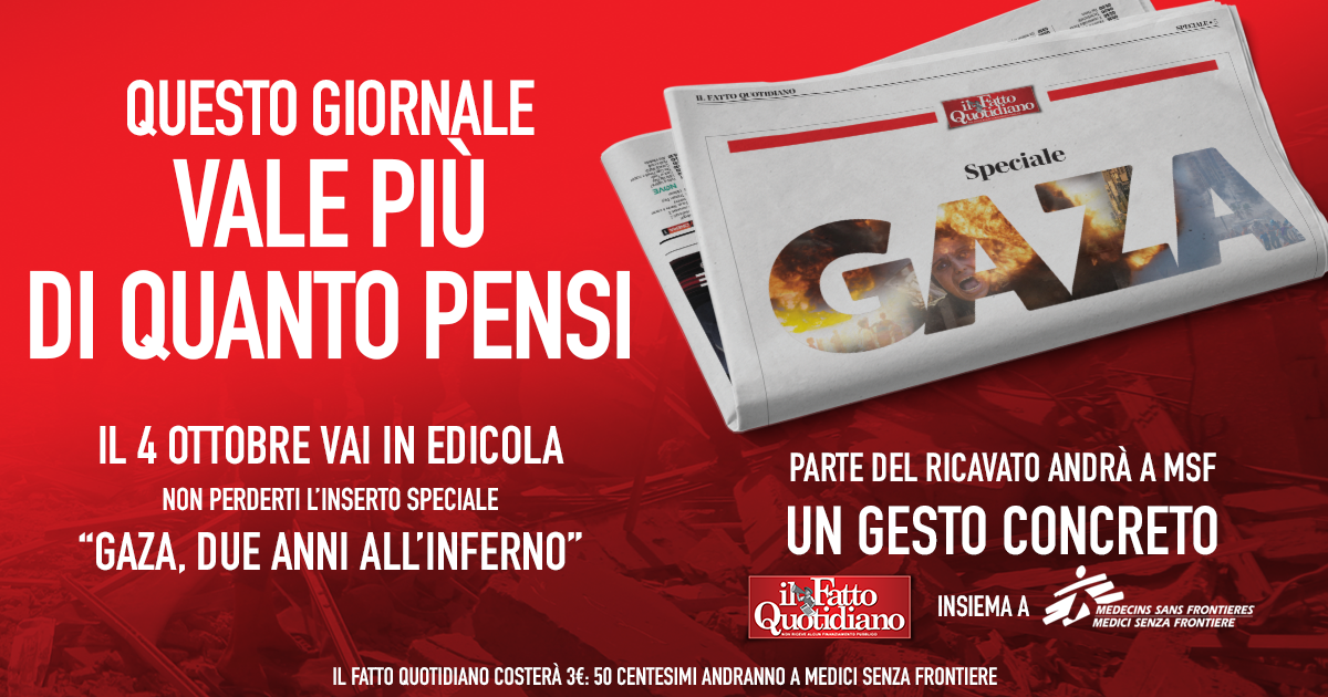 "Gaza, due anni all'inferno". Sabato da non perdere con Il Fatto Quotidiano in edicola lo speciale di 16 pagine