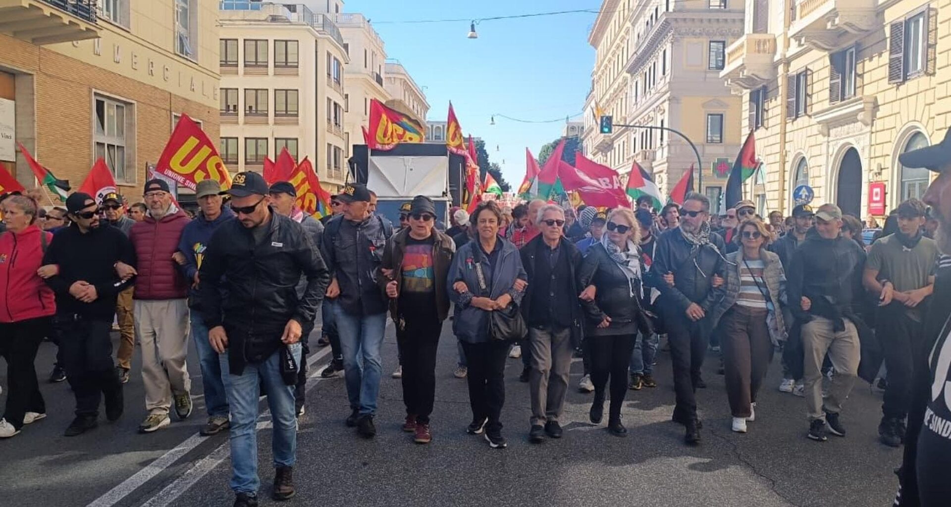 Roma manifestazione e sciopero per la Flotilla