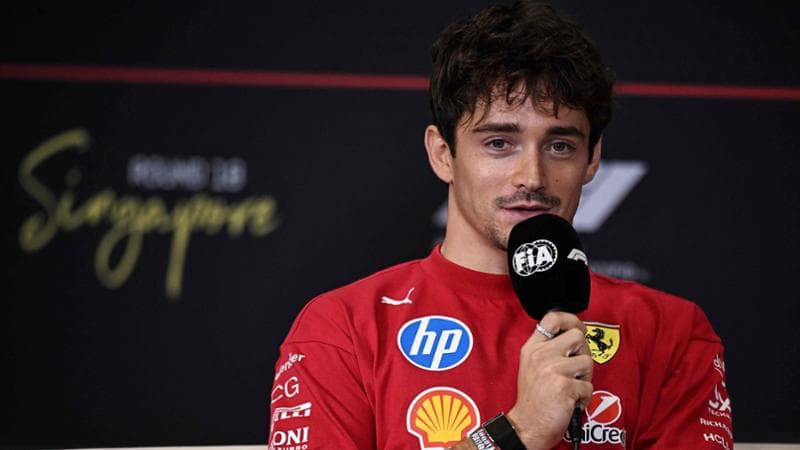 Charles Leclerc in conferenza stampa