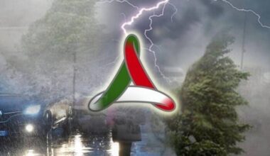 in arrivo Venti molto forti e Temporali con Grandine