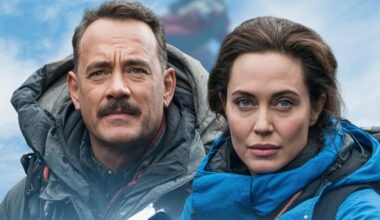 Tom Hanks e Angelina Jolie come appaiono sulla locandina dell'annunciato Death on Mount Everest @ Bad Seed Rising