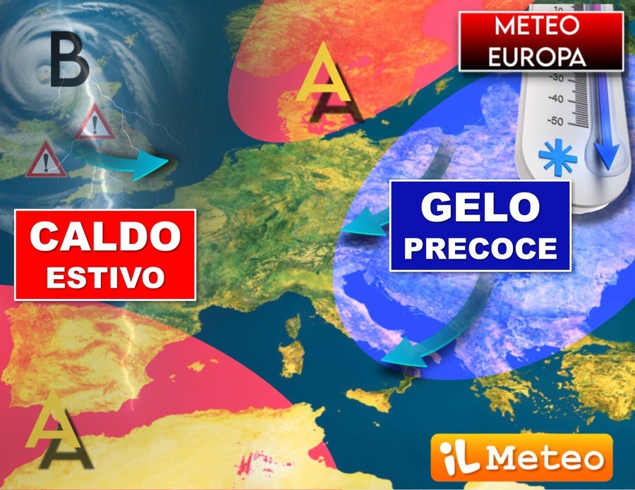 Europa divisa tra Gelo anticipato e Caldo tardivo. Vediamo la posizione dell'Italia