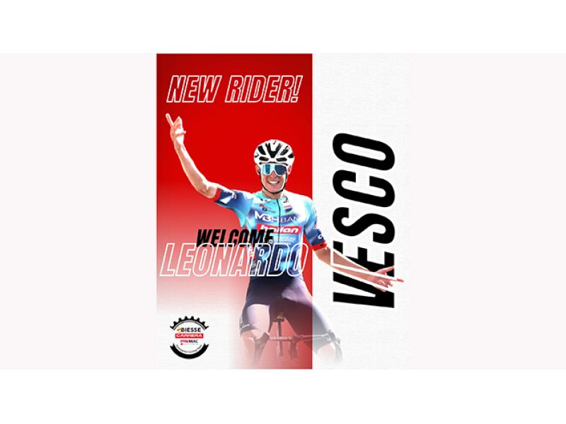 BIESSE CARRERA PREMAC, NEL 2026 ARRIVERA' LEONARDO VESCO