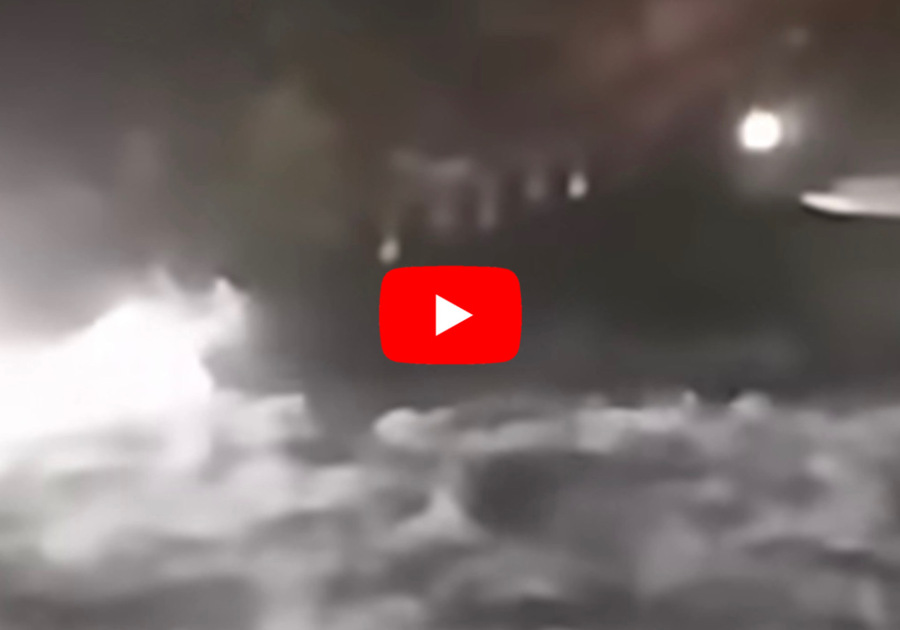 onde fino a 5 metri davanti alla Gorgona, il video