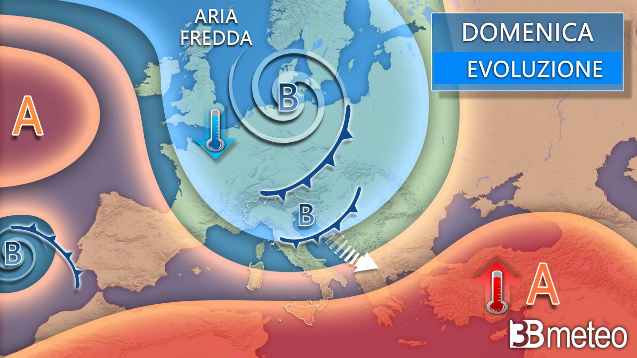 Cronaca Meteo - Fronte instabile in transito sulle regioni meridionali ma in giornata se ne formerà un altro. Ecco le zone più esposte al rischio pioggia. « 3B Meteo
