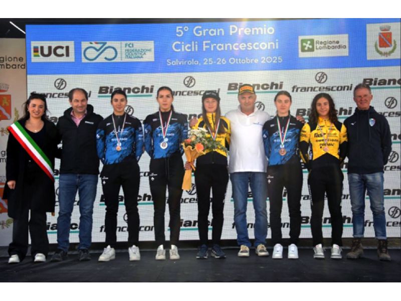 ALE COLNAGO TEAM. A SALVIROLA SALGONO SUL PODIO AZZETTI, BERTOLINI, BIANCHI, GARIBOLDI E LUNGHI