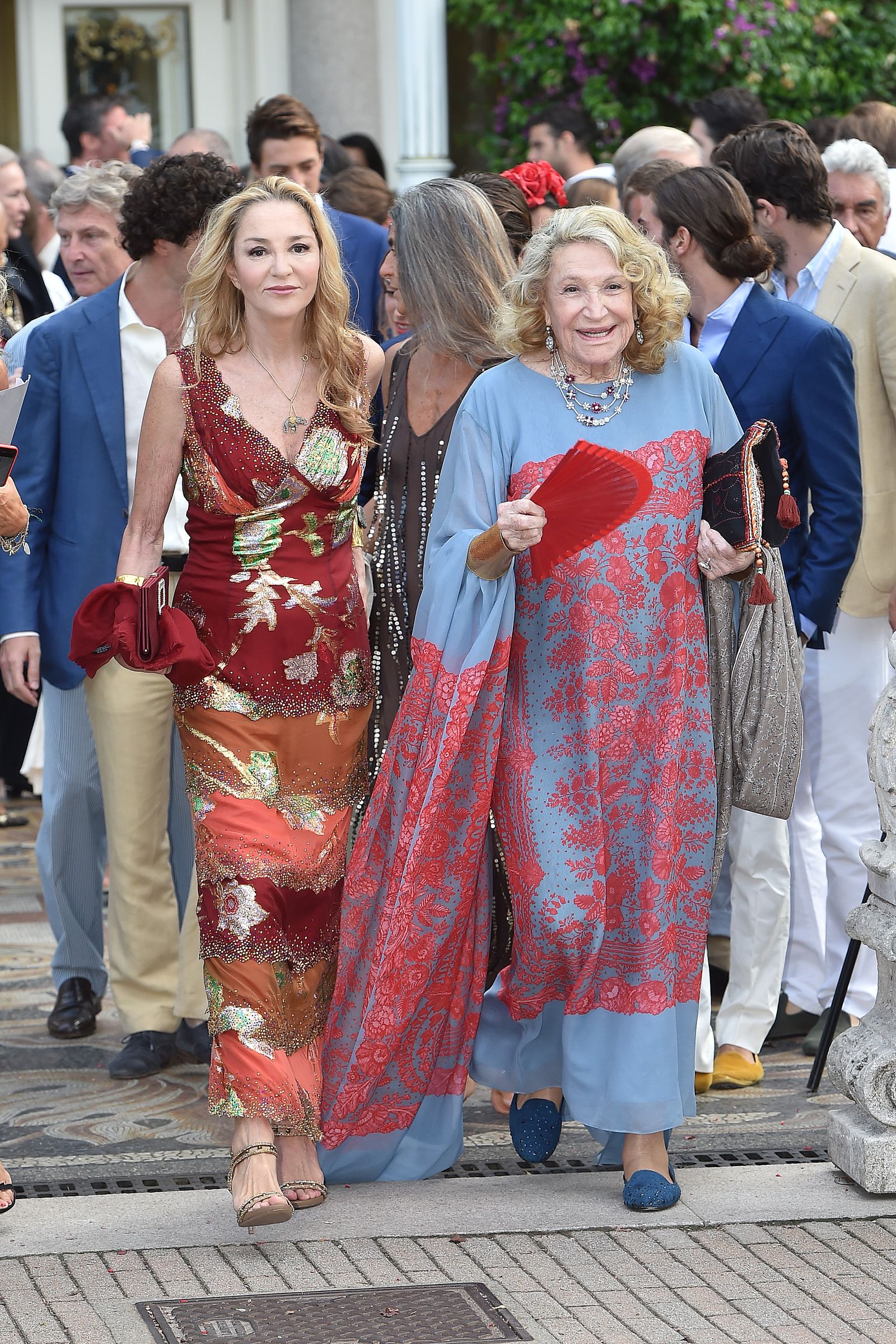 Marta Marzotto alle nozze di Beatrice Borromeo con Pierre Casiraghi il 31 luglio 2015 a Stresa. I due quest'anno hanno...