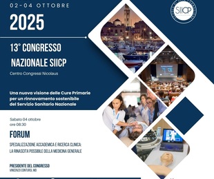 Cure Primarie da Oggi a Bari il Congresso Nazionale Siicp Fino a Sabato