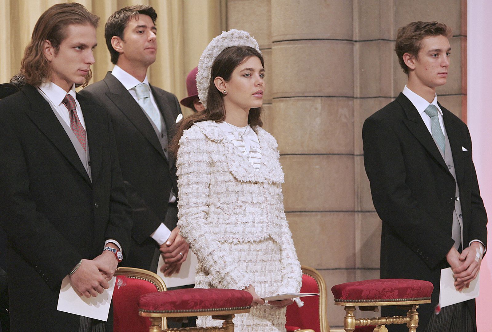 Andrea Charlotte e Pierre Casiraghi all'investitura dello zio Alberto II di Monaconel 2005 al trono di Monaco.