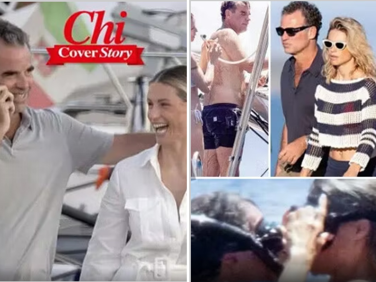 Michelle Hunziker e Nino Tronchetti Provera non si nascondono più: fuga d'amore sullo yacht e baci appassionati