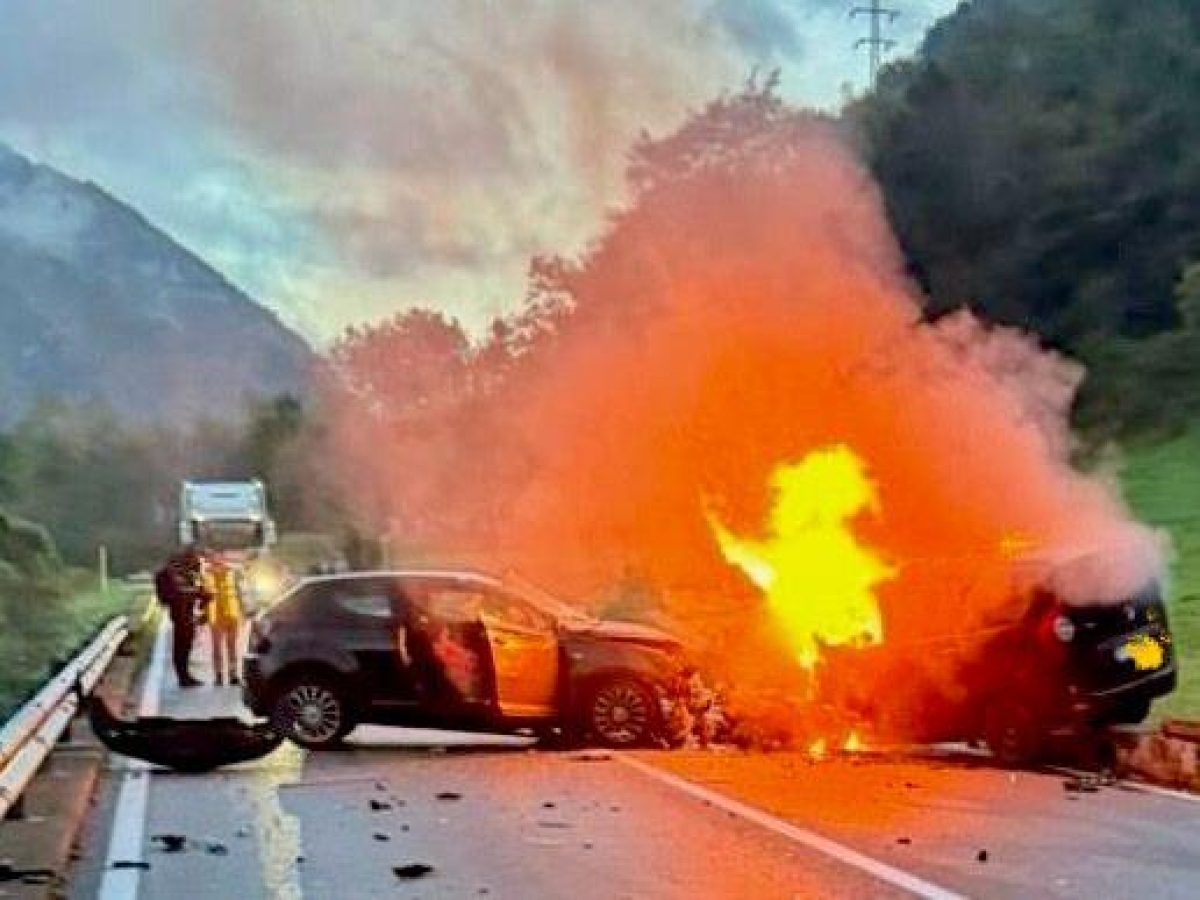 Casnigo, Alessandro Zucchetti e Luciana Sangalli morti nel rogo della loro auto a gpl. Un 19enne in gravi condizioni al Niguarda