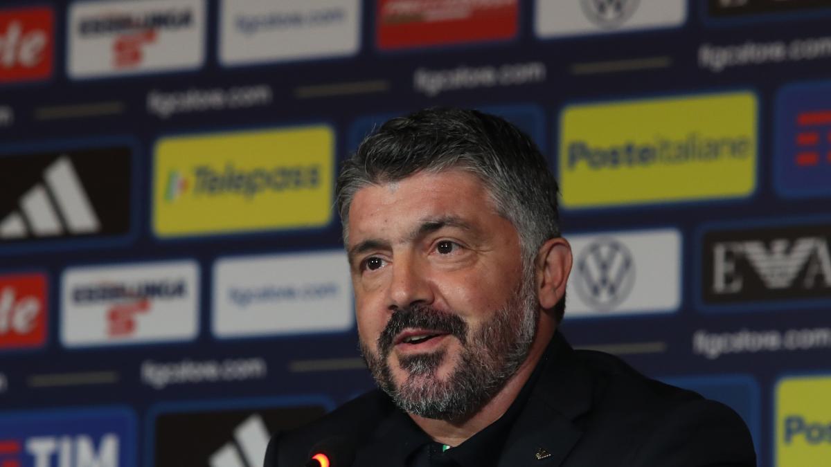 Gattuso in conferenza prima di Estonia-Italia