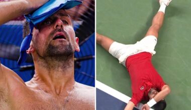 Djokovic soffre caldo e umidità a Shanghai: si accascia a terra e ha bisogno del saturimetro, ma vince contro Munar