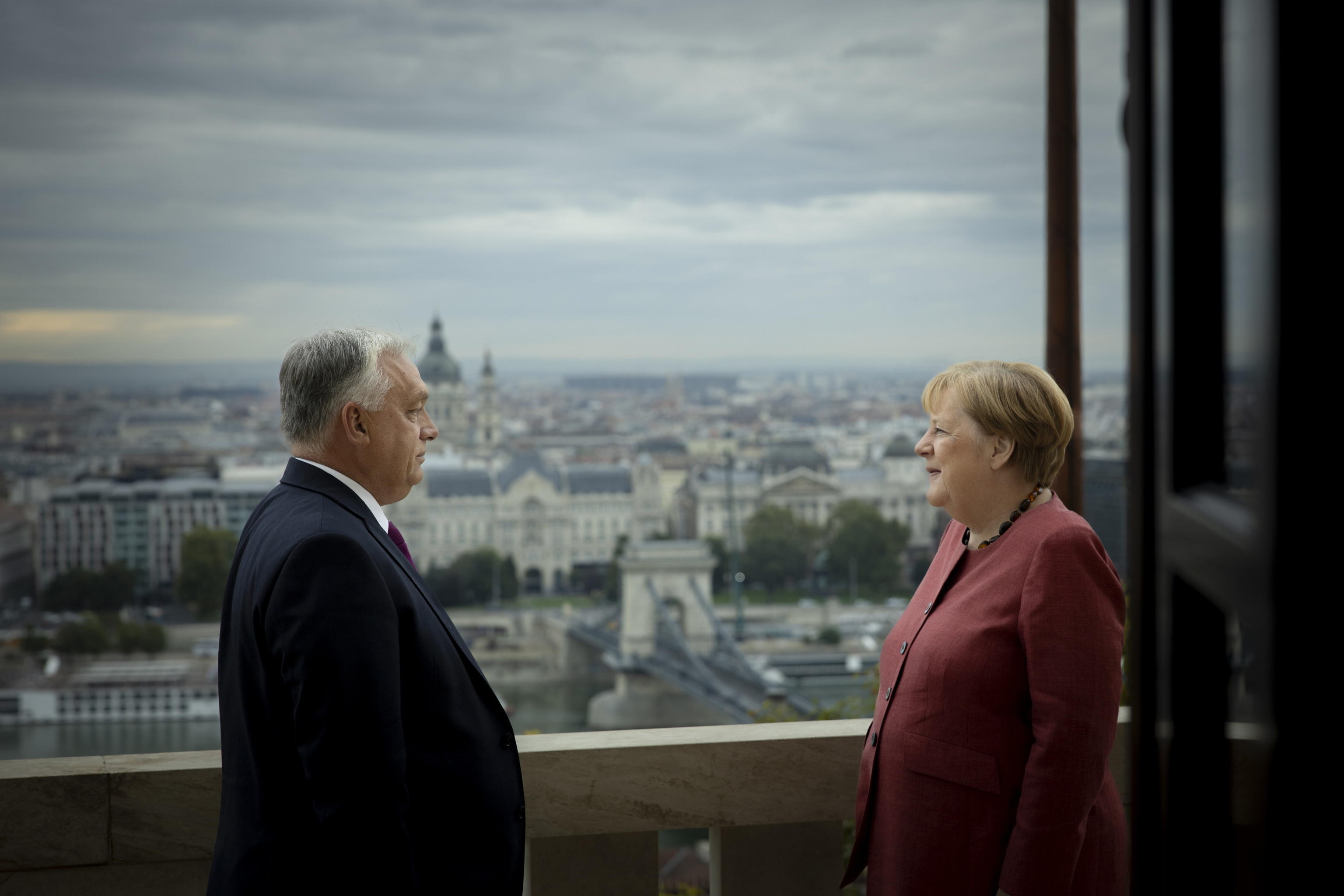 epa12419331 A handout photo made available by the Hungarian PM