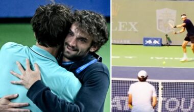 Vacherot-Rinderknech, finale nel Masters-1000 a Shanghai: i cugini si allenano insieme prima di affrontarsi. C'è Federer a guardarli