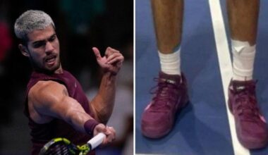 Alcaraz a Riad: fasciatura alla caviglia dopo la distorsione