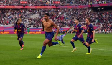 Barcellona-Girona:gol della vittoria di Arajuo al 93'