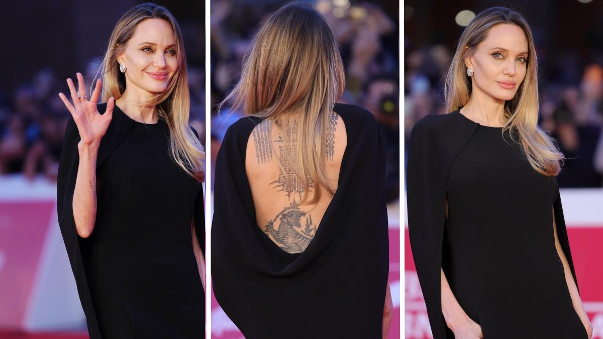 Angelina Jolie, tatuaggi in mostra Festa del Cinema di Roma