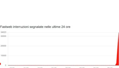 Fastweb down, segnalati disservizi in tutta Italia