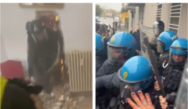 Bologna, sfratto con scontri: «Muro buttato giù con una mazza di ferro. Cacciati bimbi e famiglie, al loro posto affitti brevi da 700 euro a notte»