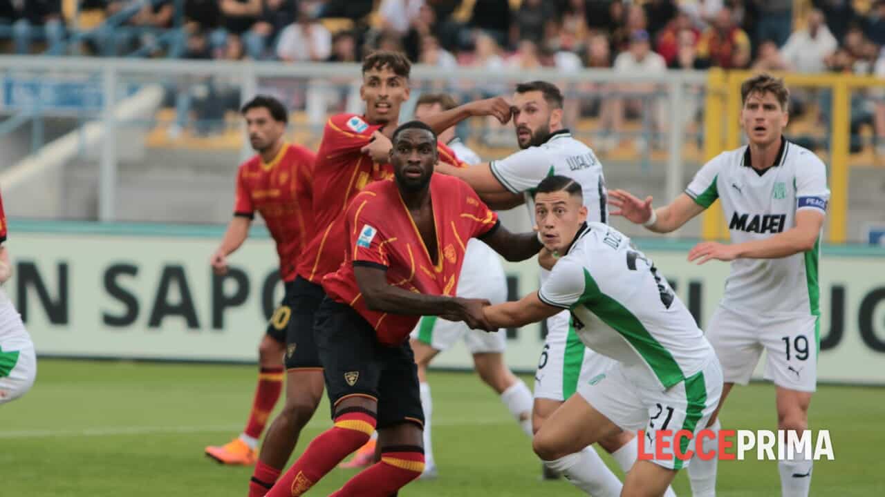 Tra Lecce e Sassuolo partita bloccata, il pareggio vale il terzo risultato utile di fila