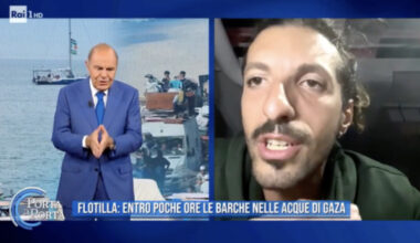 Bruno Vespa contro la Flotilla: «Non ve ne fotte niente di dare gli aiuti alle persone». Lo scontro con un attivista a Porta a porta - Il Messaggero