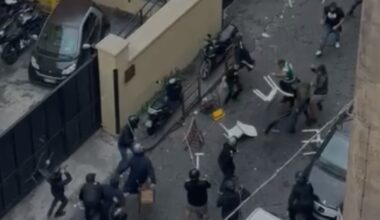 Napoli-Sporting, scontri in città: ferito un tifoso portoghese, arrestati due supporters napoletani - Il Mattino