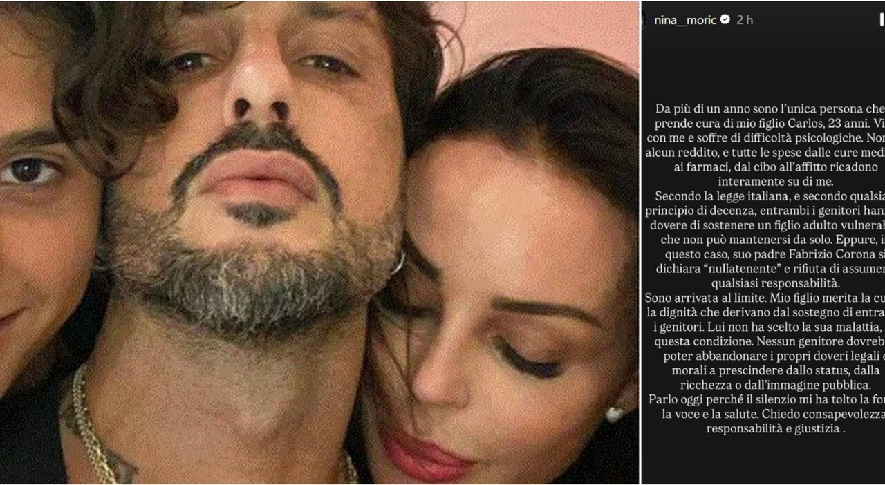 Nina Moric contro Fabrizio Corona: «Nostro figlio Carlos Maria è malato, lui per non occuparsene si dichiara nullatenente» - Il Messaggero