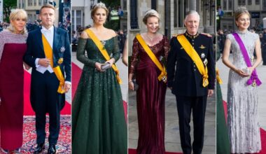 la presidente Metsola sbaglia abito (4), principesse Amalia scollo audace (9), Macron e Brigitte eleganti ma non troppo (7)