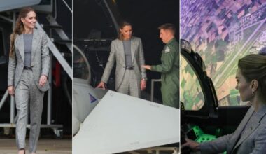Kate Middleton in tacchi a spillo sulla scaletta dell'aereo militare. Il video virale e le scuse alle bambine: «Ho dimenticato l'abito... - Leggo.it