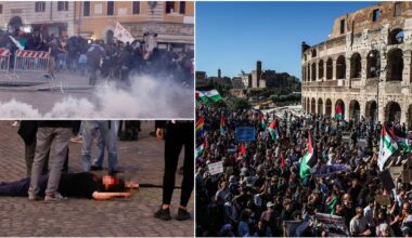 Corteo per Gaza, incappucciati spaccano vetrina di un supermercato: scontri con la polizia, almeno un ferito. I manifestanti li cacciano: «Andate via»
